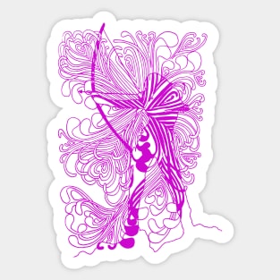 archery woman Sticker